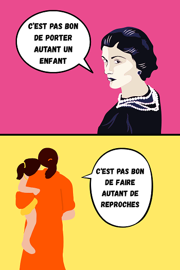 42 phrases qui font culpabiliser - porter un enfant